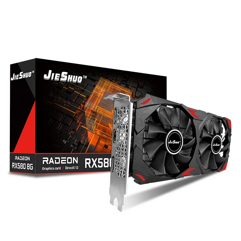 JIESHUO Graphics Cards AMD RX  - Rx 580 8Gb 2048Sp Gpu review and price